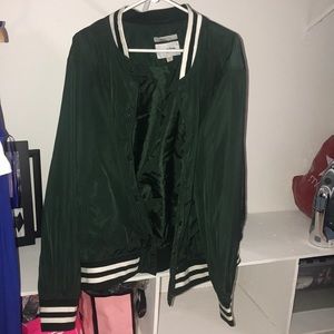 Green varsity oversized jacket
